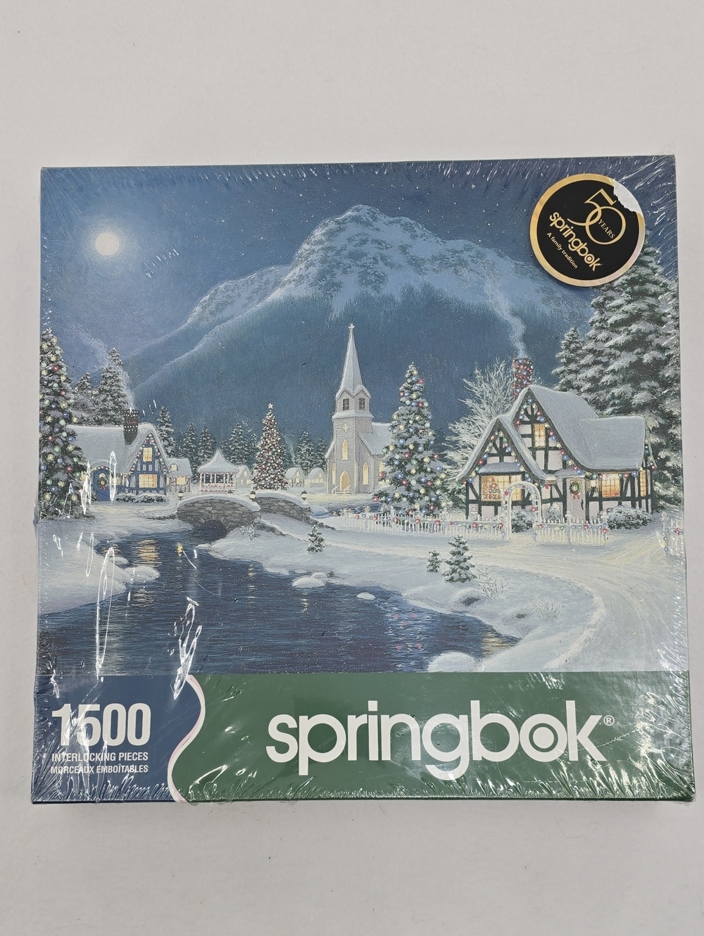 Springbok "Moonlit Village" 1500 Piece Jigsaw Puzzle - NIB Sealed